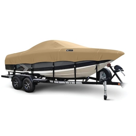 Eevelle Windstorm Boat Cover SKI BOAT Low Profile Windshield Inboard 16' 6in. L 86in. W Khaki WSSK1686-KHA